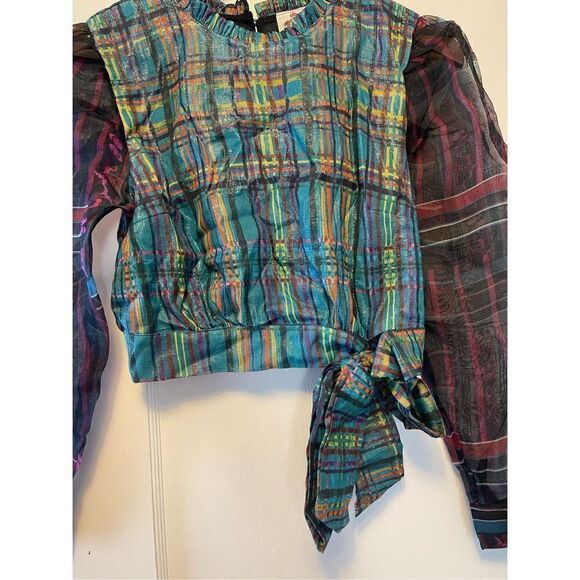 Anthropologie - Puff-Sleeved Organza Blouse size S - Picture 6 of 12